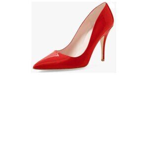 YDN Women Chic Pointed Closed Toe Mid Heel Pumps Slip on Stilettos Slide Dress